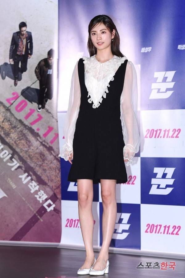 영화 '꾼' 언론시사회에 참석하고 있는 나나. 사진=이혜영 기자 lhy@hankooki.com