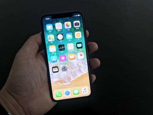 애플 아이폰 10주년 기념 제품 ‘아이폰X’의 모습 /박성우 기자