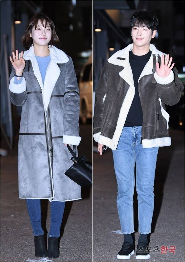 KBS 사전제작 드라마 '너도 인간이니' 촬영 종료 회식에 참석하고 있는 배우 공승연 서강준. 사진=장동규 기자 jk31@hankooki.com