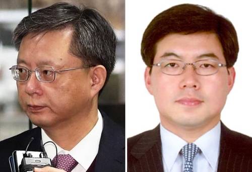 우병우 전 민정수석비서관(왼쪽)과 백방준 전 특별감찰관보 [연합뉴스 자료사진]