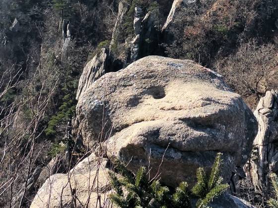 서북능선의 강아지바위. [사진 김순근]