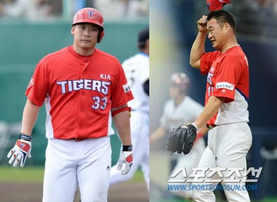 KIA 김주형과 김진우. 스포츠조선DB