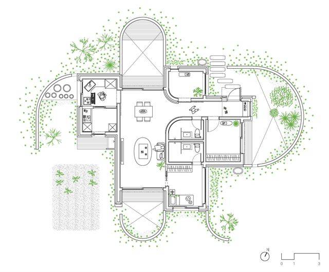 하동 볼트하우스 평면도. OBBA 건축사사무소 제공