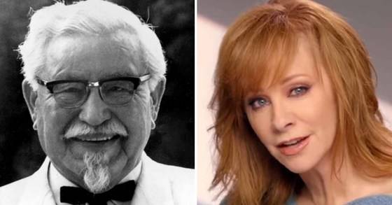 KFC 창맂바인 커널 샌더스와 창립 최초로 KFC할아버지 모델로 발탁된 가수 레바 매킨타이어 [KFC 공식 SNS 캡처]