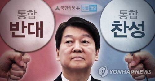 국민의당과 바른정당 전당원투표로 대체(PG) [제작 최자윤] 일러스트, 사진합성