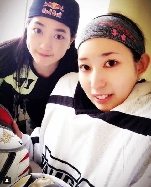 일본여자아이스하키 골리 후지모토 나나. [후지모토 인스타그램]