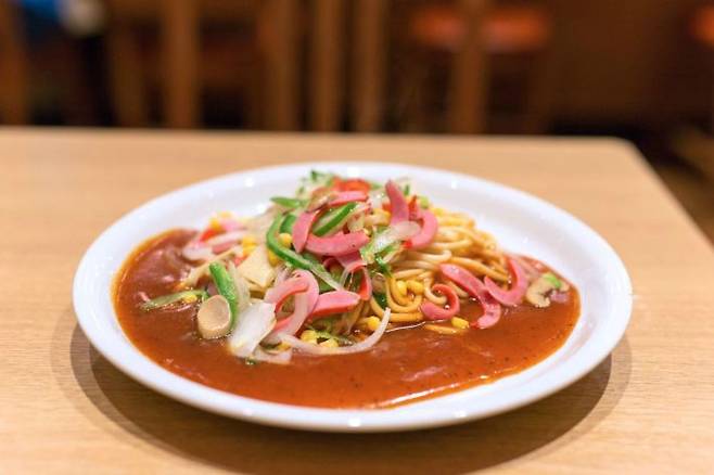 일식과 중식의 조화 ‘앙카케 스파게티’. (사진=온라인투어 제공)