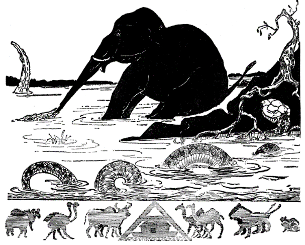 Kipling, Rudyard, Gleeson, Joseph M. (Joseph Michael), or Bransom, Paul (1885). 1912년 출판된 루디야드 키플링의 동화 ‘그냥 그런 이야기’에는 코끼리의 코가 길어진 이유에 대해서 악어가 잡아당겼기 때문이라고 설명한다. 말도 안되는 가설이지만, 심리학 영역에서는 이런 식의 주장이 여전히 널리 통용되고 있다. - wikimedia(cc) 제공