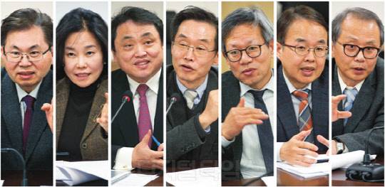 이한주 가천대학교 교수, 김은경 한국외국어대학교 교수, 박찬희 중앙대학교 교수, 조원희 국민대학교 교수, 김유찬 홍익대학교 교수, 김용기 아주대학교 교수, 김재훈 대구대학교 교수