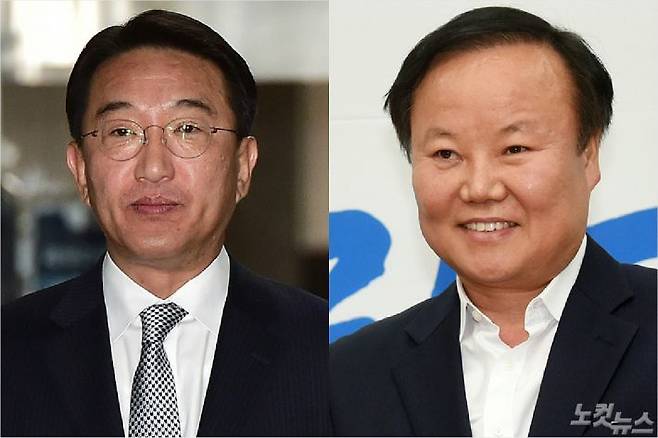 (왼쪽부터)현기환 전 청와대 정무수석, 김재원 자유한국당 의원(당시 정무수석)(사진=자료사진)