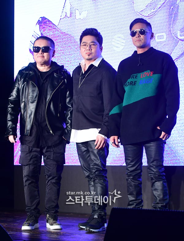 21년 만에 재결합한 그룹 솔리드 정재윤, 김조한, 이준. 사진｜강영국 기자