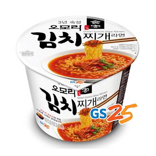 GS25에서 컵라면 매출 1위인 유어스오모리김치찌개라면.[사진 GS25]