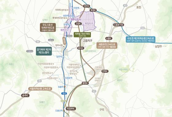 양주신도시 위치도