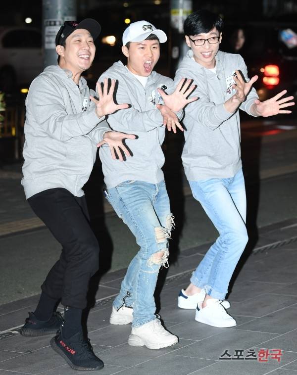 MBC 예능 '무한도전' 종방연에 참석하고 있는 하하 양세형 유재석. 사진=장동규 기자 jk31@hankooki.com