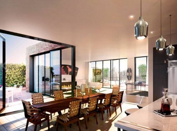 거실 등에 큰 확장형 창문이 달려 있다.  /6sqft.com