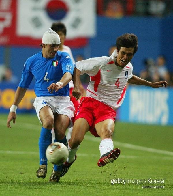 2002 월드컵 당시 최진철. 사진=게티이미지코리아