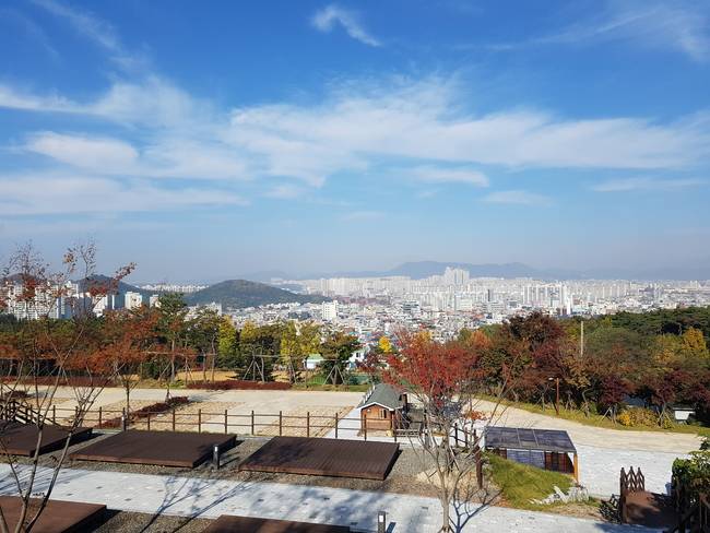 30일 개장식을 가진 달서별빛캠프 캠핑장 전경. 달서구청 제공