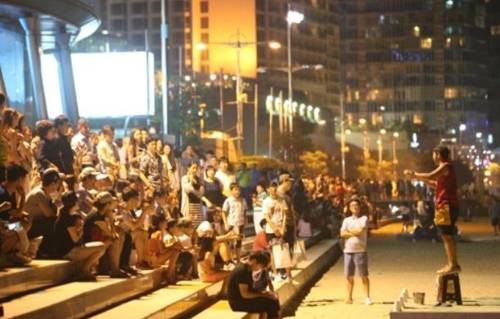 해운대 버스킹 [연합뉴스 자료사진]