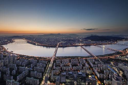 ▲&nbsp;시그니엘 레지던스 파티룸에서 바라보는 전망, 이미지=롯데건설