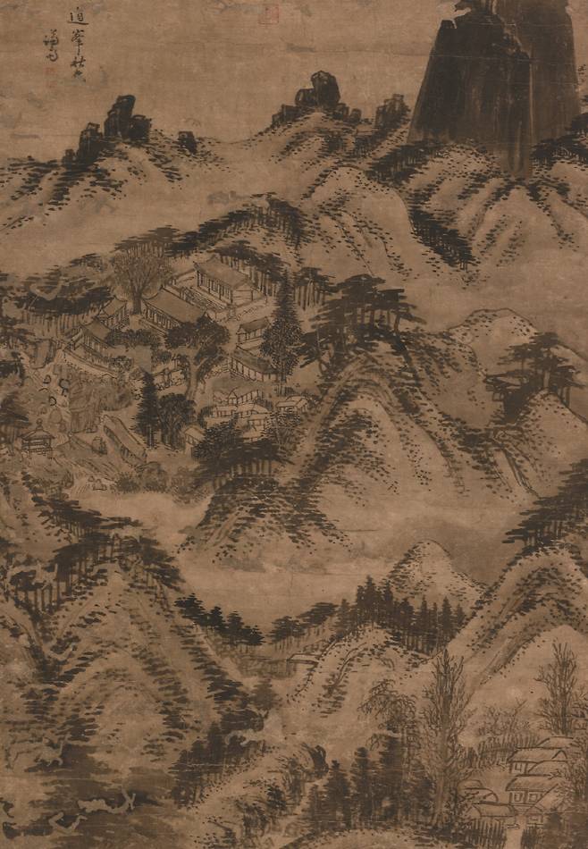 겸재 정선의 ‘도봉추색도’(부분). 한양대박물관 소장