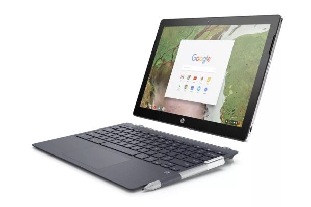 HP 크롬북 x2. 키보드 커버와 전자펜을 기본 제공한다. (사진=HP)