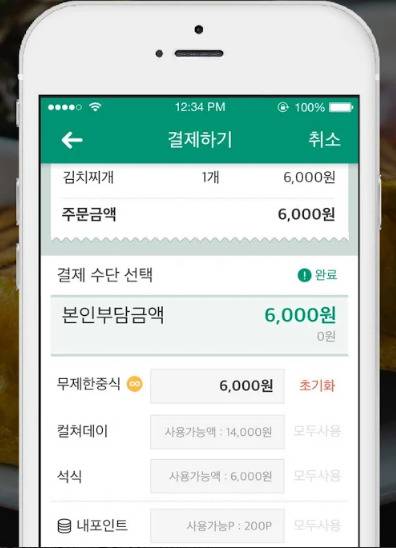 기업들의 비용 절감을 도와주는 O2O(온·오프라인 연계) 솔루션들. 사진은 스마트폰으로 결제하는 모바일 식권 앱 ‘식권대장’. [사진 벤디스]