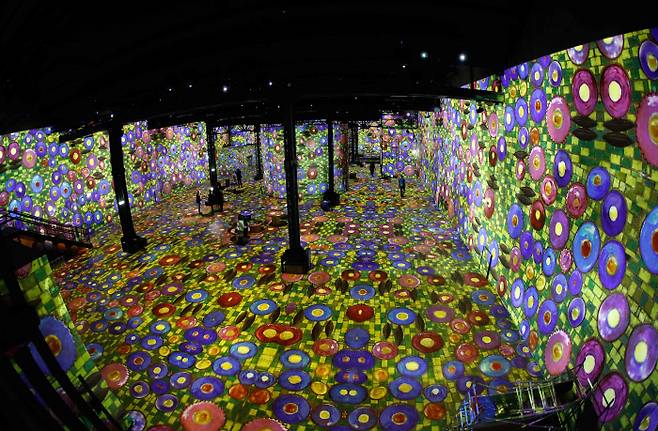 프랑스 파리에서 열리는 클림트 미디어 아트전시회. AFP연합뉴스