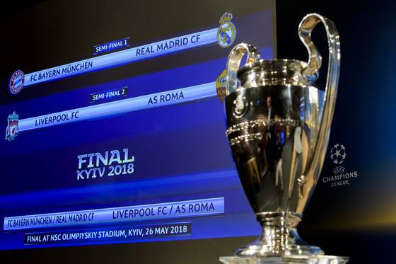 유럽 챔피언스리그 4강 대진. [AP=연합뉴스]