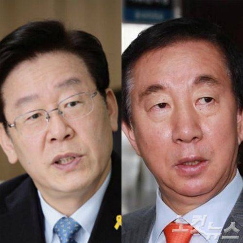 이재명 더불어민주당 경기도지사 경선후보(사진 왼쪽)와 김성태 자유한국당 원내대표.(사진=자료사진)