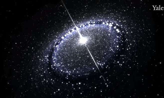 은하 시뮬레이션 이미지. 출처: 예일 대학교