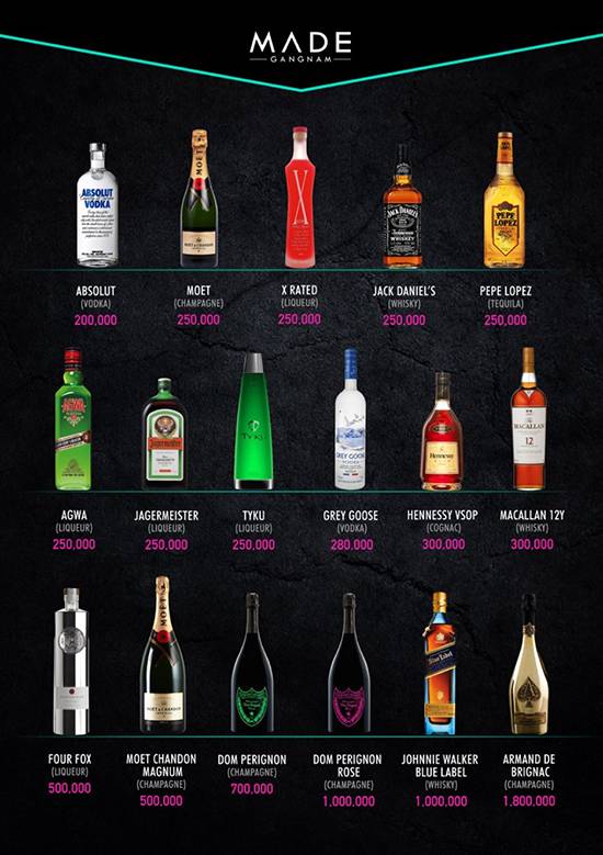 강남 클럽에서는 윈저랑 임페리얼 안팝니다. /출처=MADE