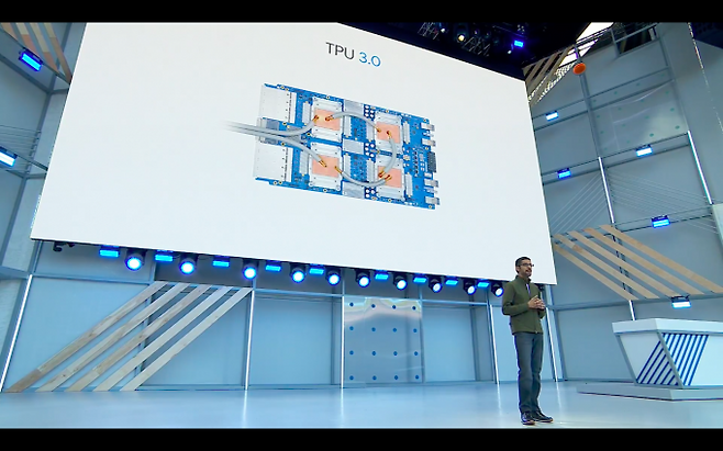 구글은 머신러닝을 빠르게 처리하는 가속 프로세서, TPU 3.0을 공개했다. - 최호섭 제공