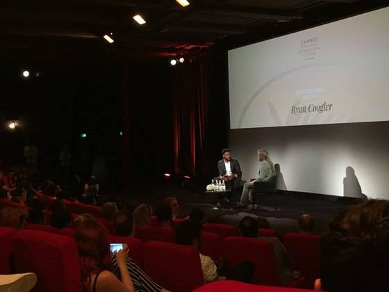 10일(현지시간) 제71회 칸영화제에서 열린 라이언 쿠글러 감독의 마스터클래스 현장. [나원정 기자]