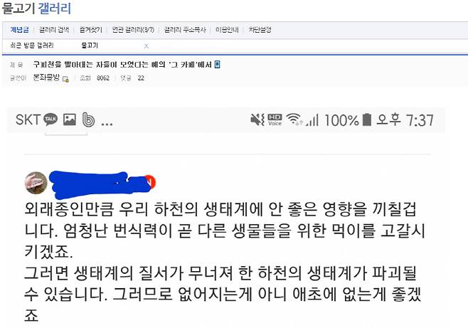 온라인 커뮤니티 글 캡처