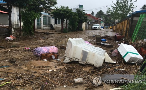 물난리로 아수라장 된 평창 횡계리