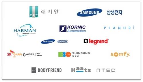 '래미안 IoT 홈 랩' 참여 기업 CI [삼성물산 제공=연합뉴스]