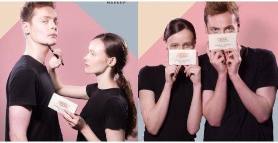 한 가지 컨실러로 남성과 여성 모두에게 어필하는 광고 이미지. [사진 제카]