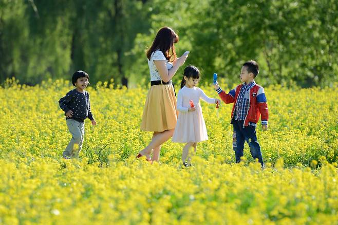 우수상 <봄나들이>  권순철. 반포 서래섬