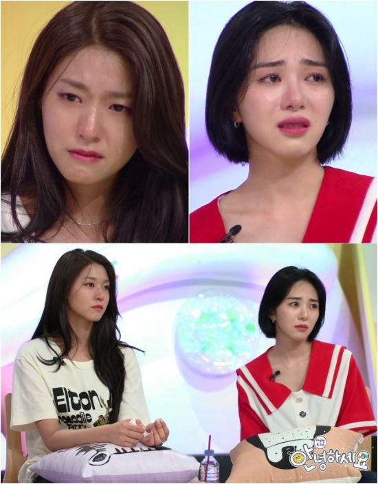 '안녕하세요' 설현 민아 폭풍눈물 / 사진=KBS2 방송화면 캡처