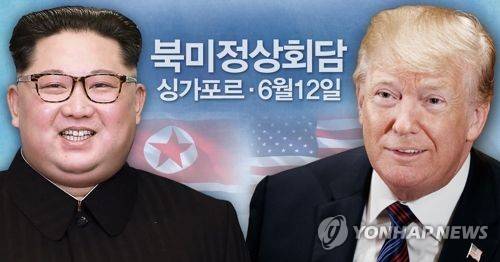 북미정상회담, 싱가포르 6월 12일 (PG) [제작 정연주]사진합성 (AP)