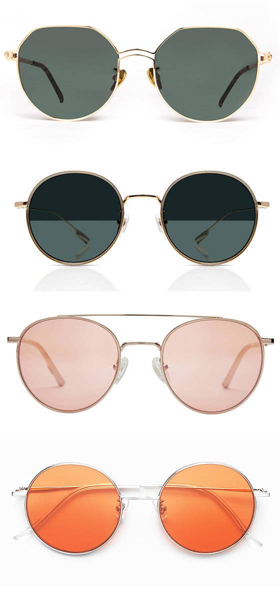 ‘K-선글라스’의 인기를 주도하고 있는 브랜드의 선글라스. 사진 위부터 스프링스트링스, 라피스 센시블레, 카린, 젠틀몬스터. [사진 각 업체]