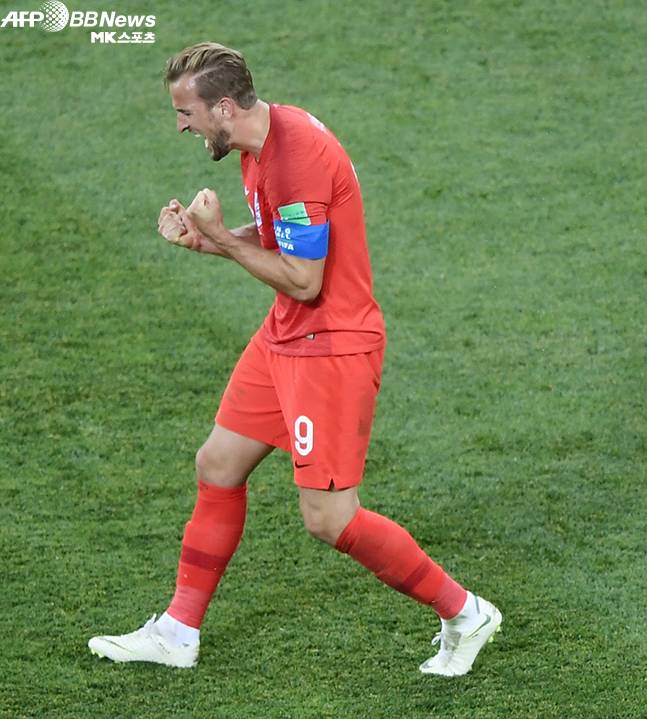잉글랜드-튀니지 해리 케인이 러시아월드컵 G조 1차전 승리 후 기뻐하는 모습. 사진=AFPBBNews=News1