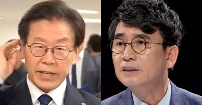 이재명 경기지사 당선인(왼쪽)과 유시민 작가. [사진 MBC·JTBC]