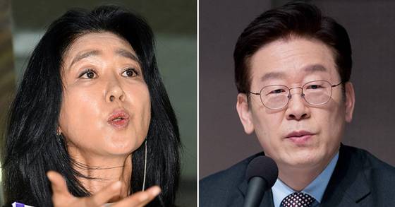 배우 김부선의 솟구친 턱과 눈썹머리. 이재명 경기지사 당선인은 살쾡이 관상. [사진 백재권]