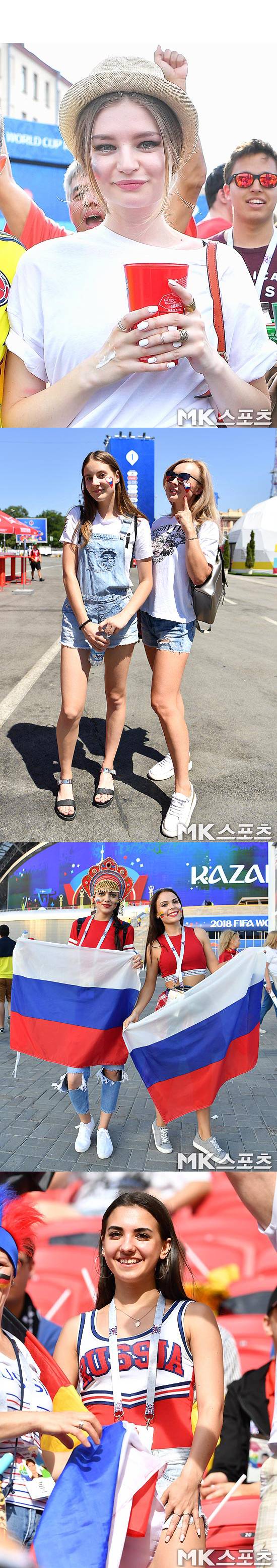 개최국 러시아의 미녀 축구팬