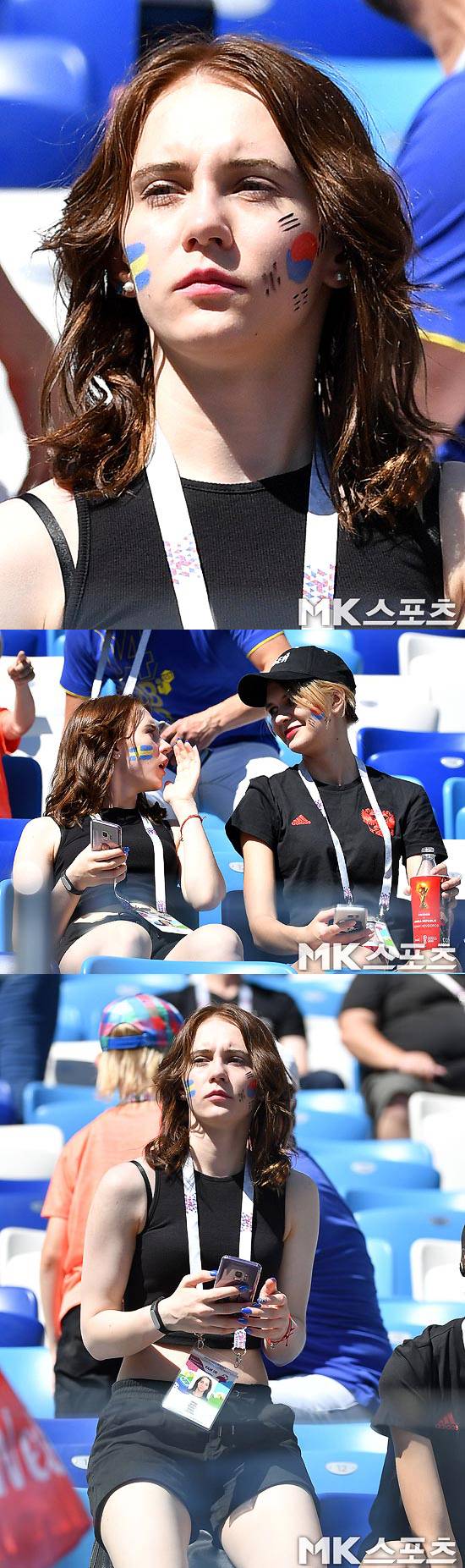 햇살처럼 눈부신 스웨덴 미녀관중