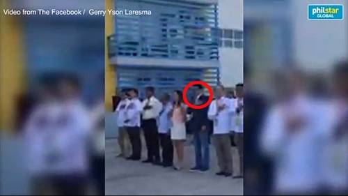 총격받기 직전 필리핀 타나우안시 시장(빨간색 원) [필리핀스타 캡처]