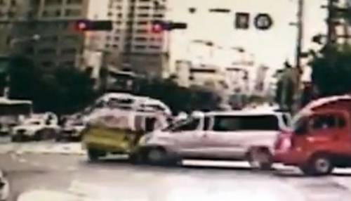 사고의 순간 [광주 북부소방서 제공=연합뉴스]