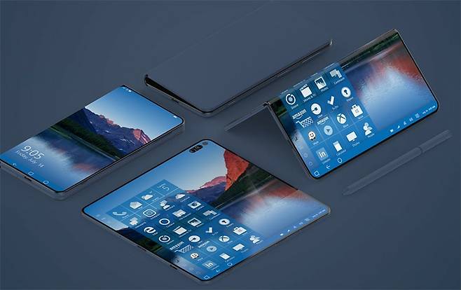 MS의 포켓터블 서피스폰 콘셉트 이미지