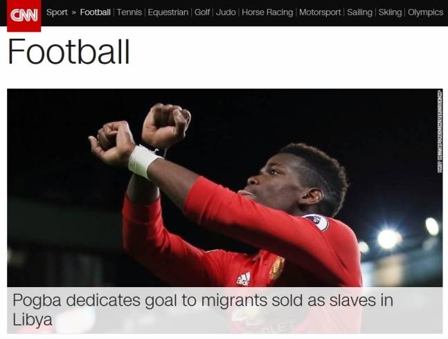 폴 포그바의 수갑 세레머니[사진=CNN홈페이지]